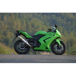 画像: KAWASAKI Ninja 250R TRエキゾーストシステムスリップオン ステンレスサイレンサー Φ100X400