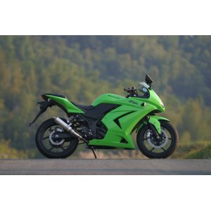 画像: KAWASAKI Ninja 250R TRエキゾーストシステムスリップオン ステンレスサイレンサー Φ83X250