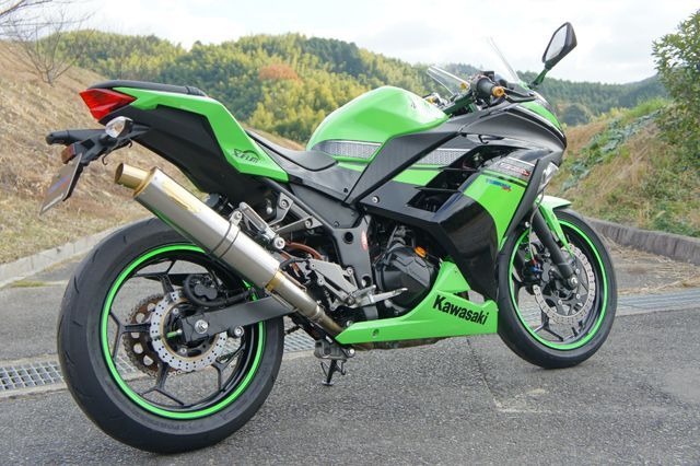 画像2: KAWASAKI Ninja250 `13〜`17 TRエキゾーストシステム スリップオン チタンサイレンサー Φ100X500