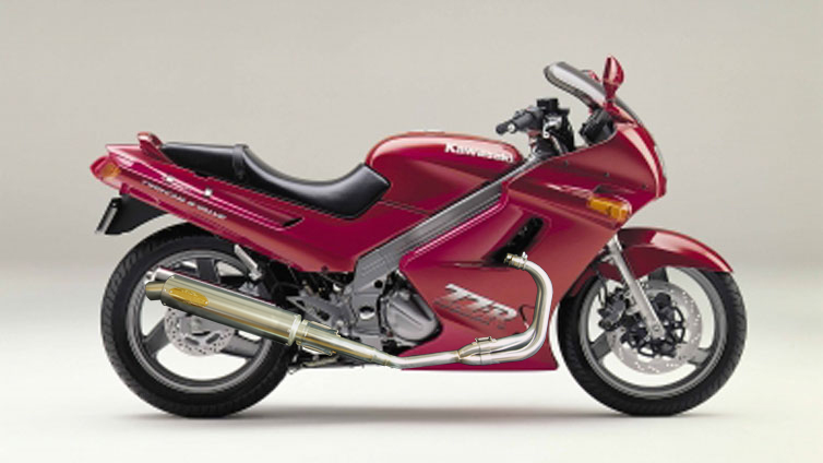 画像1: KAWASAKI ZZ-R250 TRエキゾーストシステム チタンサイレンサー Φ100X400