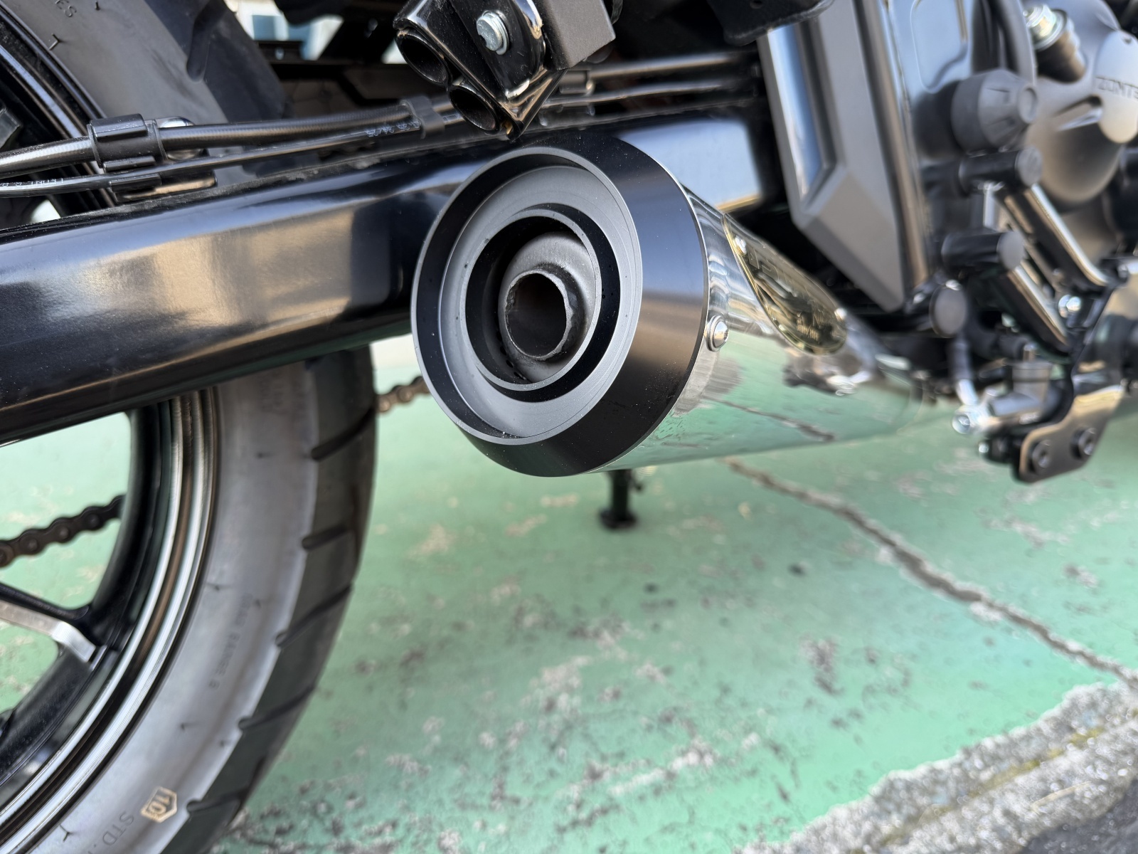 画像3: Zontes ZT125/150-C2 TRエキゾーストシステム ステンレスメガホンサイレンサー