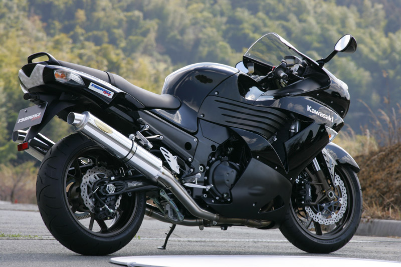 画像2: KAWASAKI ZZ-R1400 -`08/ZX-14 TRエキゾーストシステムスリップオン ステンレスサイレンサー Φ115X480